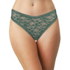 High Leg Daisy Lace Cheeky with Picot Trim: Medium / Black