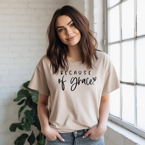 Because of Grace Christian Graphic Tee: XX-Large