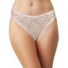 High Leg Daisy Lace Cheeky with Picot Trim: Medium / Black