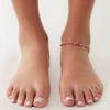 Boho Seashell Beaded Ankle Bracelet Anklet in Solid Copper: Silver