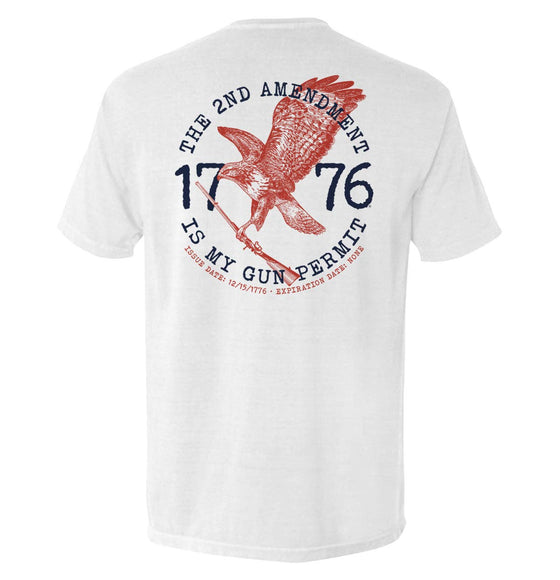 The 2nd Amendment is my Gun Permit: Tee / White / XL