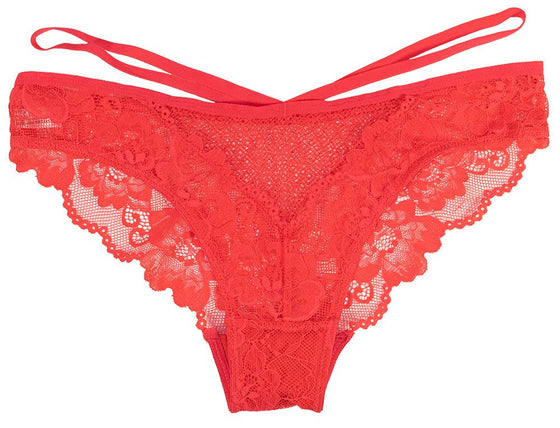 Floral Lace and Novelty Mesh Cheeky: Small / Hibiscus