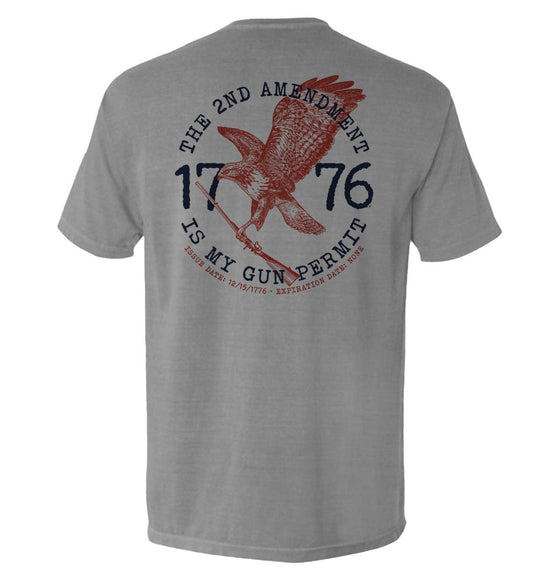 The 2nd Amendment is my Gun Permit: Tee / White / XL