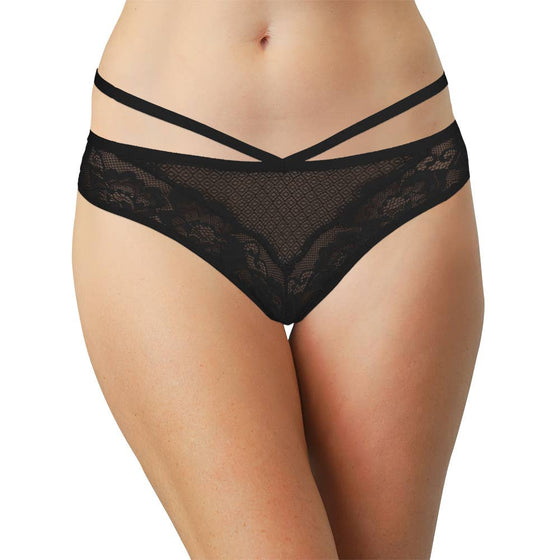 Floral Lace and Novelty Mesh Cheeky: Medium / Hibiscus