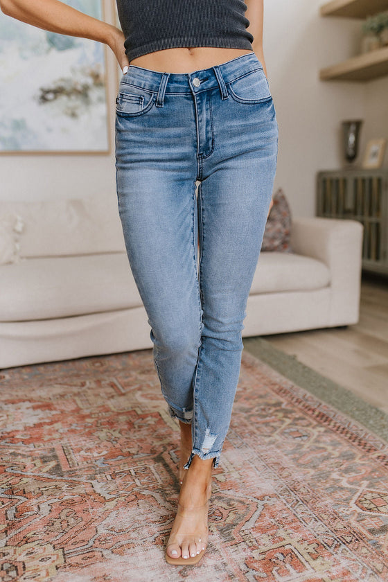 Judy Blue Mariah Mid Rise Cool Relaxed Jeans